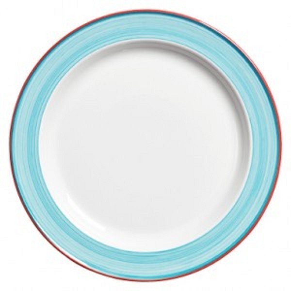 Tallrik assiett Rio flat blå 16cm porslin stapelbar