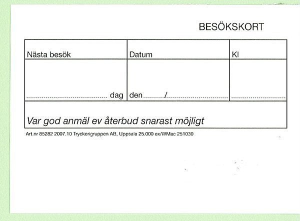 Besökskort 50/bl