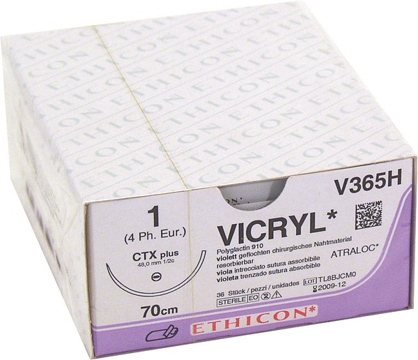 Suturtråd Vicryl 3-0 ligapak steril 125cm lila