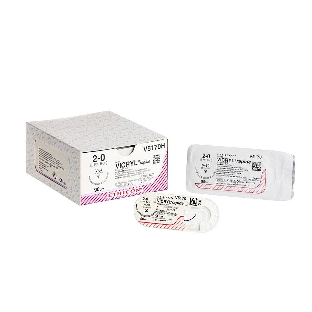 Sutur Vicryl Rapid 4-0 FS-2S 19mm steril 45cm ofärg 3/8 cirk omv skär