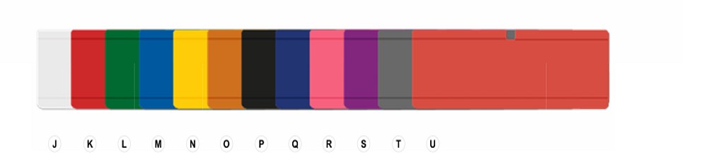 Sterilkorgsetikett i plast ljusblå 56x18mm
