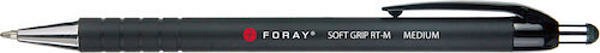 Kulpenna Foray Soft Grip svart skrivbredd 1mm medium dokumentäkta
