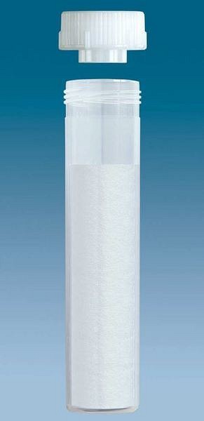 Transporthylsa för prov 126x30mm med skruvlock och absorbansmaterial 50st/fp
