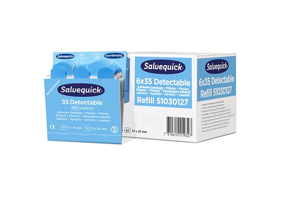 Refill plåster Salvequick blue plast