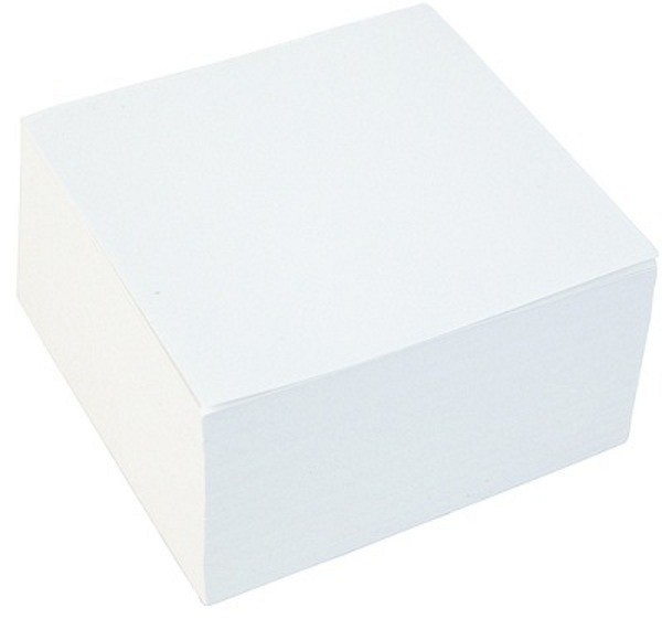 Blockkub vit 95x95x50mm lösa ark ca 500st