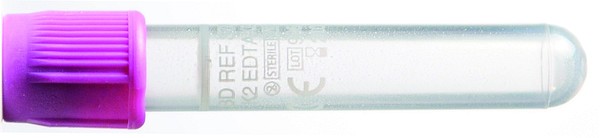 Vakuumrör BD Vacutainer K2-EDTA, 5/4 ml, lila, transparent etikett