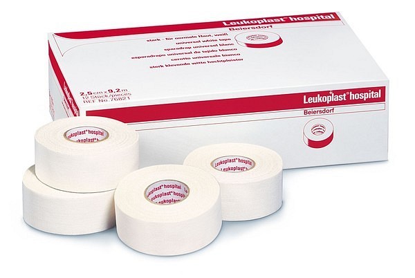 Textilhäfta Leukoplast 5,0cmx9,2m vit spole- hospital latex