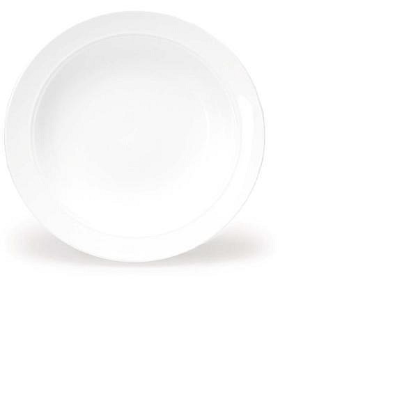 Tallrik Duro djup vit 21cm porslin stapelbar
