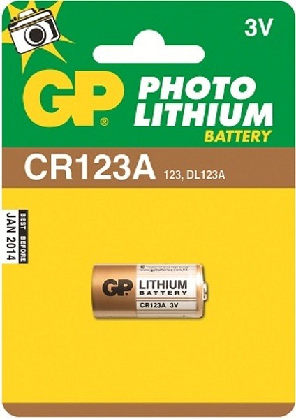 Batteri Litium 3v Cr123a, 34,5x16,9