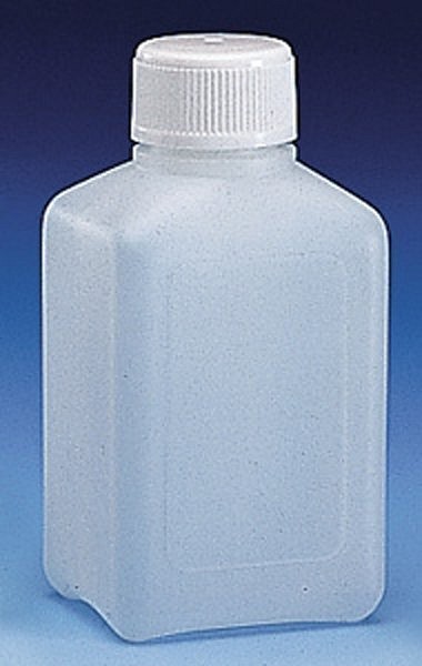 Flaska 100ml rektangulär hdpe med skruvlock 1 st/fp