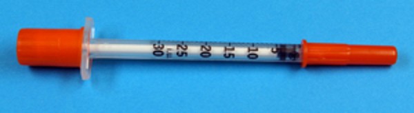Insulinspruta Insumed 0,3ml 30gx8mm fast kanyl steril