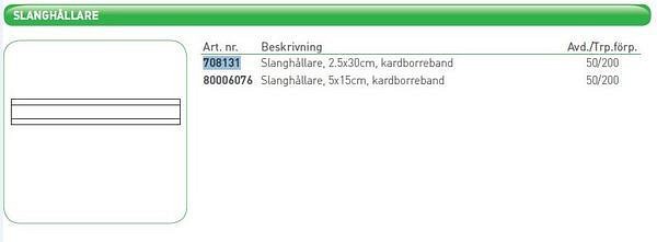 Slanghållare Barrier 2,5x30cm steril kardborreband