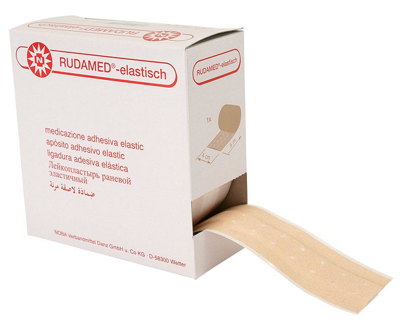 Plåster Rudamed Elastic 4cmx5m textil beige