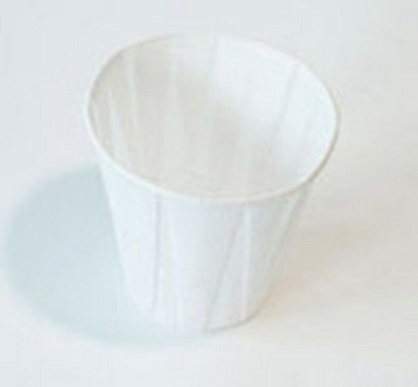 Plissébägare vit 118ml papper nyfiber