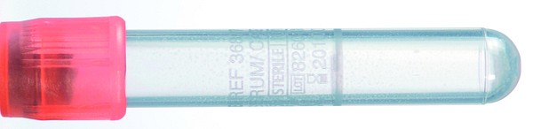 Vakuumrör BD Vacutainer CAT, 5/2 ml, röd, transparent etikett