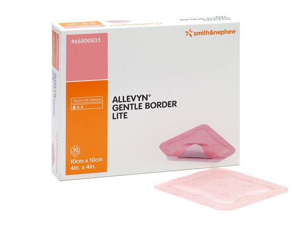 Skumförband silikon Allevyn Gentle Border Lite 8,6x7,7cm vidhäftande