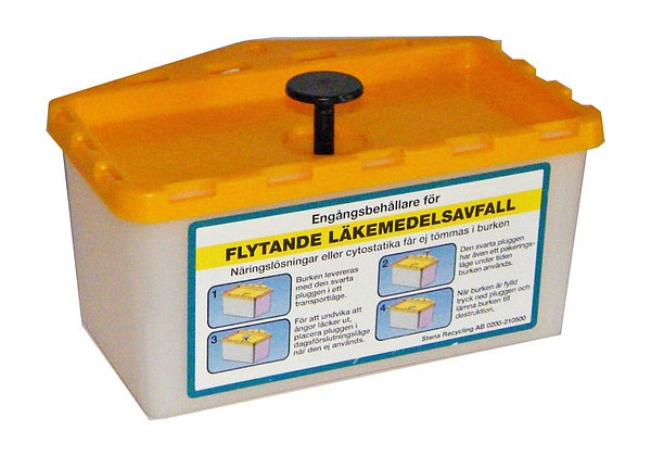 Behållare flytande läkemedel 0,45l engångs