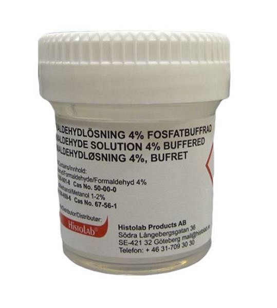 Formaldehyd 4% buffrad i 20ml burk lösning 10ml