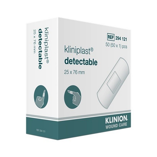 Plåster Kliniplast 2,5x7,6cm blå detectable