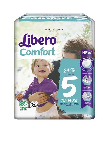 Blöja Libero Comfort 5 9-14kg. Svanenmärkt