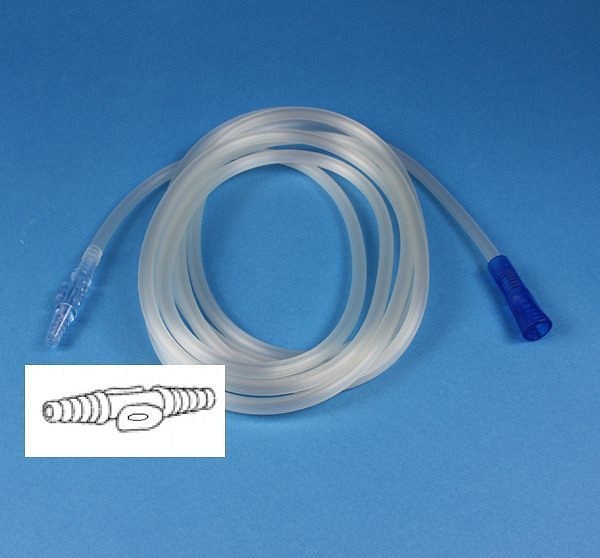 Sugslang Mediplast ID5,6mm YD8,2mm 2m kona/nippel med reglage