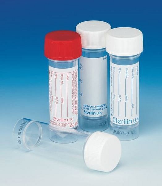 Rör 30ml 31,0x94,0mm PS/PP transparent aseptisk vit skruvkork