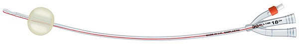 Hematurikateter SoftSimplastic CH18 42cm Couv 30ml latexballong PVC