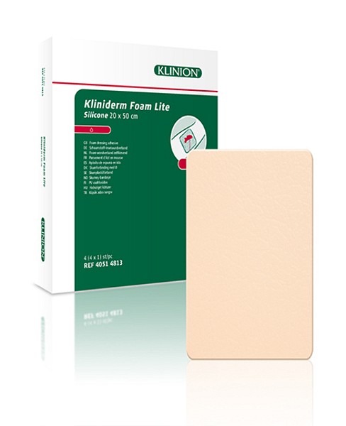 Skumförband silikon Kliniderm Foam Silicone Lite 20x50cm vidhäftande