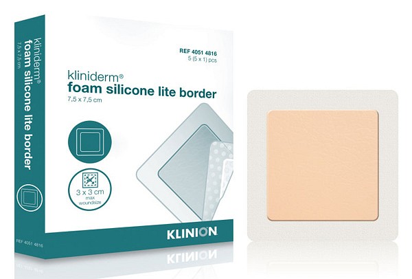 Skumförband silikon Kliniderm Foam Silicone Lite Border 7,5x7,5cm