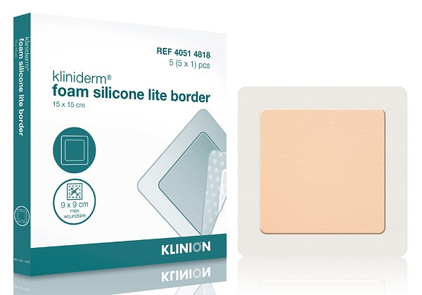 Skumförband silikon Kliniderm Foam Silicone Lite Border 15x15cm