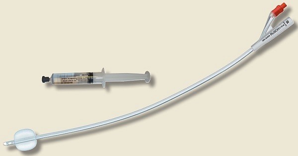 Urinkateter AquaFlate CH22 41cm Nel 10ml förfylld spruta helsilikon