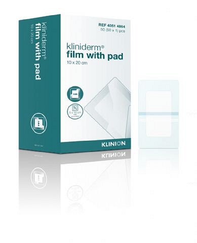 Sårfilm med dyna Kliniderm 10x20cm dyna 5x15cm steril