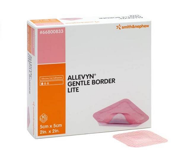 Skumförband silikon Allevyn Gentle Border Lite 10x20cm vidhäftande