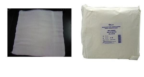 Kompress gasväv skuren 20x20cm Yibon höggradigt ren pappersförp