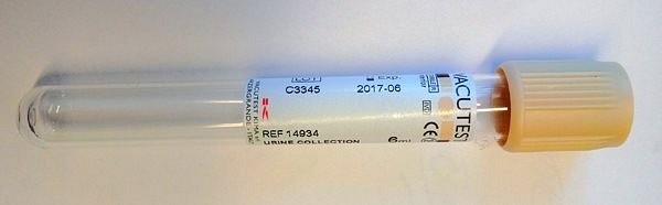 Rör 6ml 13x10mm beige propp för analyser i urin