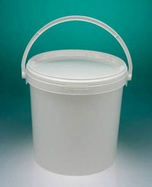 Hink 10,7L pp vit med lock och handtag x20