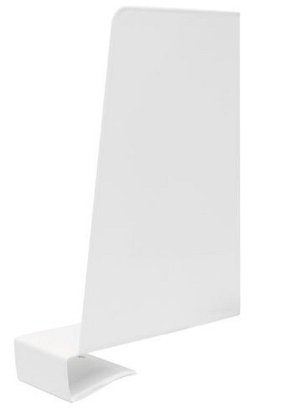 Bokstöd vit 225x130x50mm klämma höger sida
