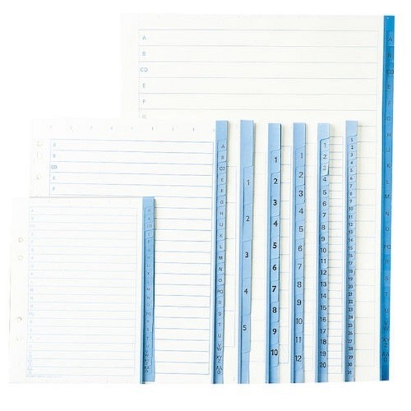 Register A4 1-5 90g papper försättsblad