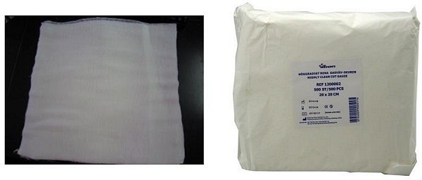 Kompress gasväv skuren 30x30cm Yibon höggradigt ren pappersförp