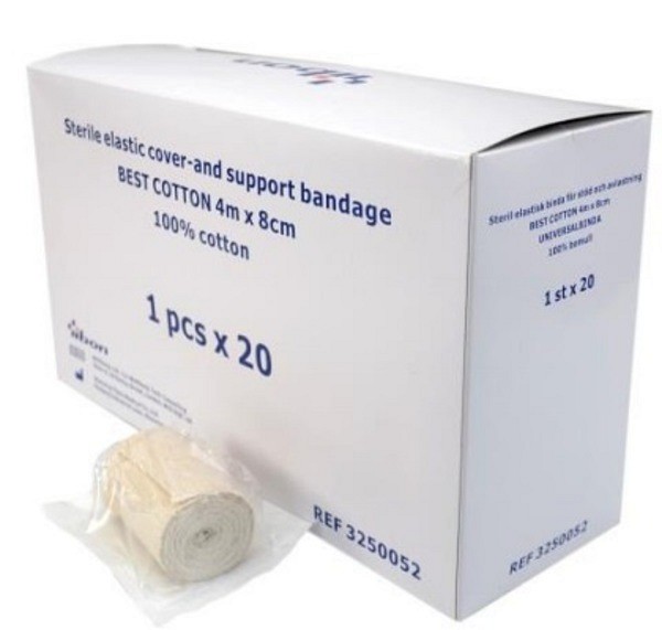 Stödbinda Yibon best cotton 6cmx4m bomull 100% elast 100% steril