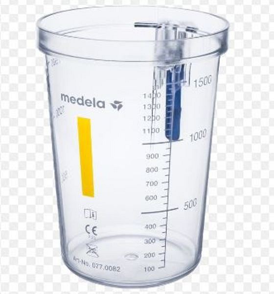 Sugbehållare Medela 1,5l gul till Vario engångssystem