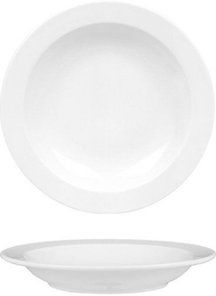 Tallrik Deli djup vit ø22cm porslin stapelbar