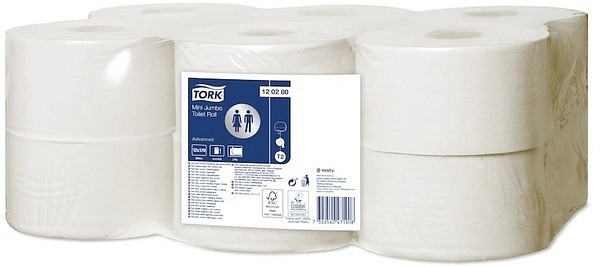 Toalettpapper Tork Mini Jumbo 170m T2 2-lag advanced Svanenmärkt