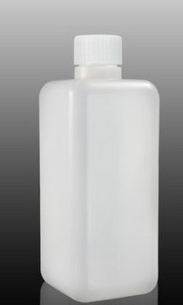 Flaska 500ml rektangulär hdpe med lock