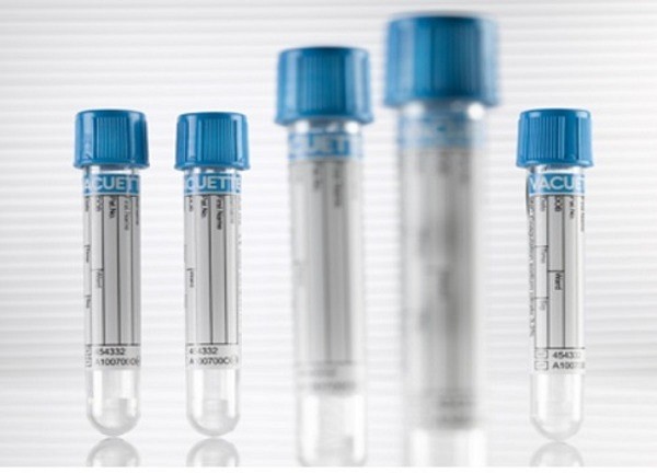 Vakuumrör Vacuette Na-Cit 3,2%, 5/2ml, ljusblå, pappersetikett