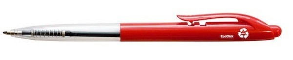 Kulpenna Niceday Ecoclick röd skrivbredd medium 1mm
