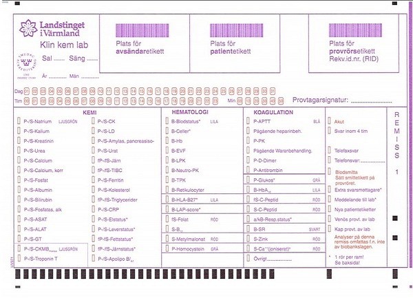 Remiss klin kem lab A5 nr 1 violett Region Värmland