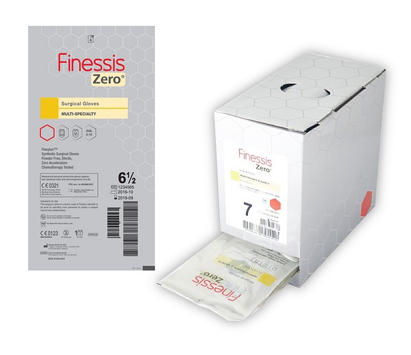 Handske op Finessis Zero 5.5 steril latexfri puderfri vit