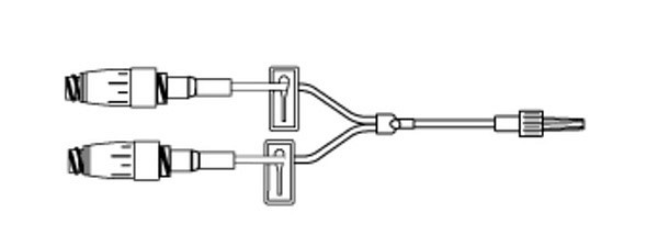 Förlängningsslang BD MaxZero makro 2-gren 13cm blå. Steril