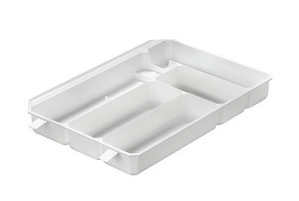Besticklåda vit plast 48x31cm 7-fack